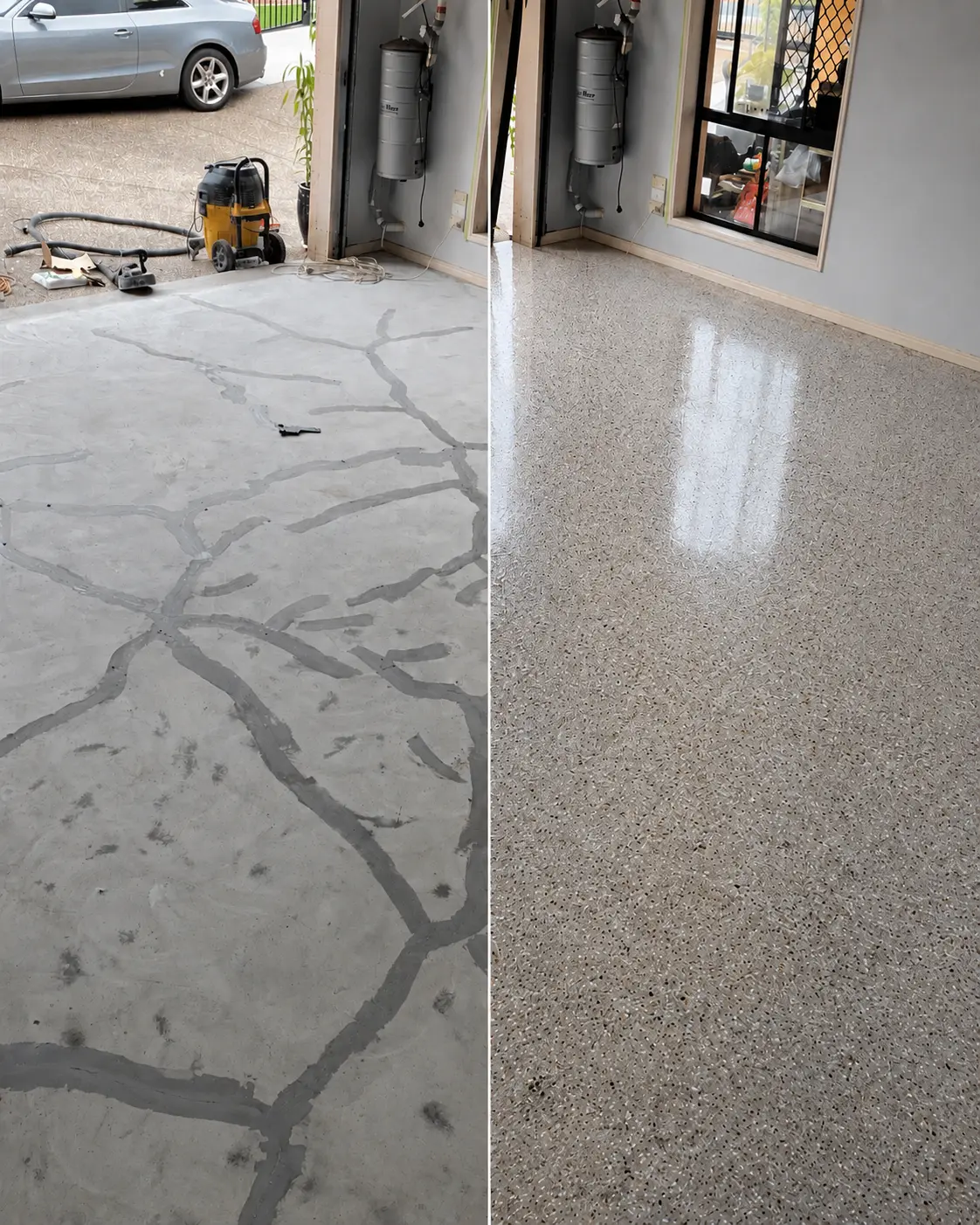 Concrete floor transformed with a premium epoxy coating